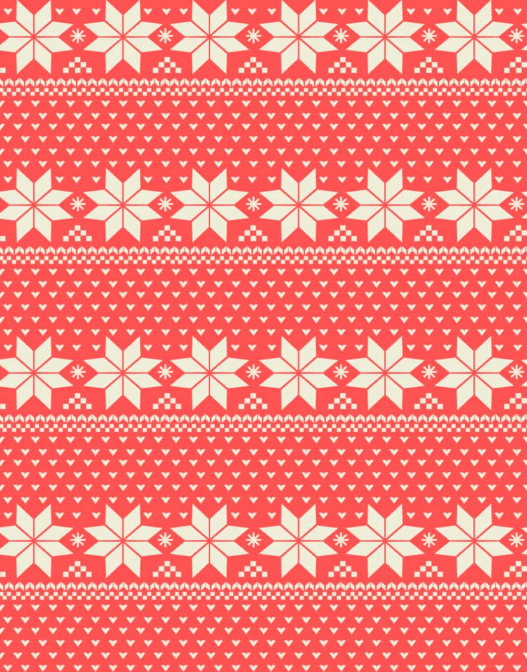 Redand White Geometric Pattern Wallpaper