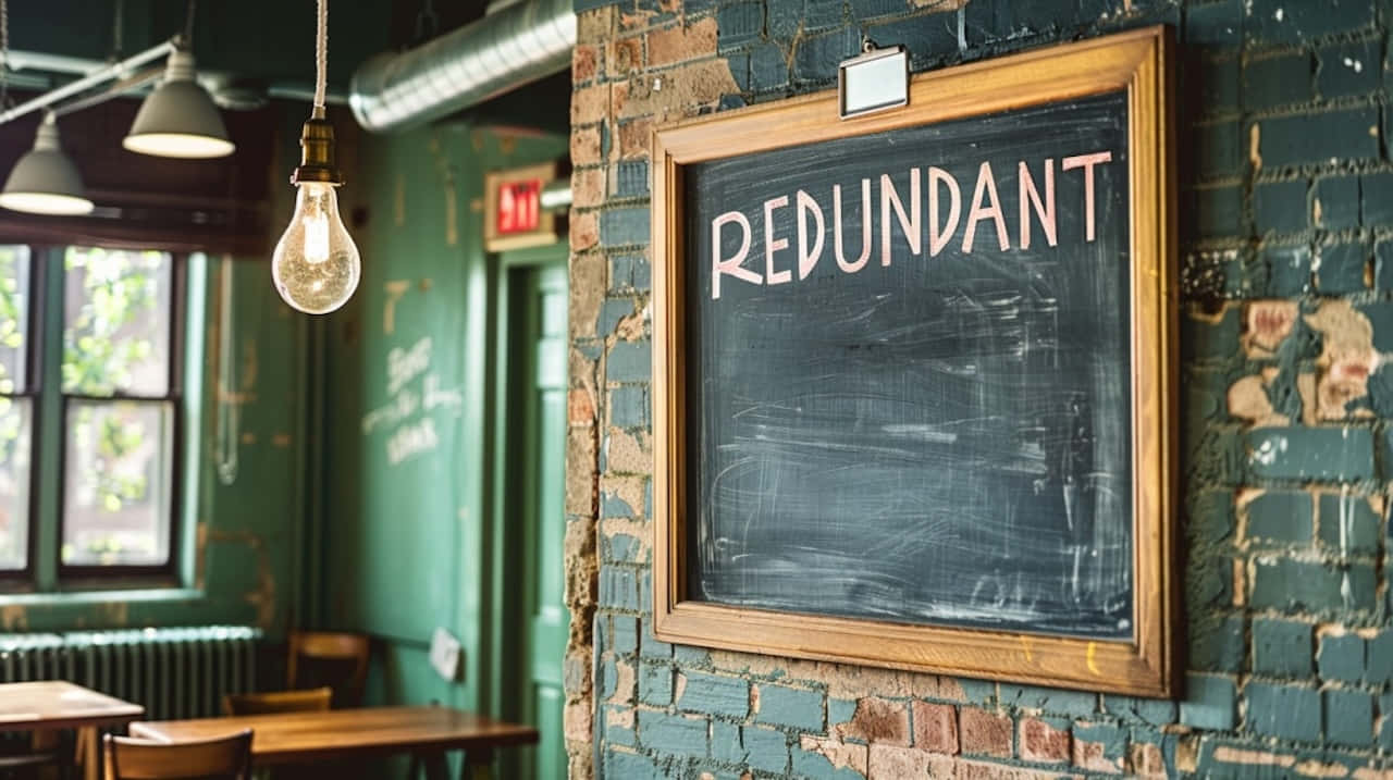 Redundant Word On Chalkboard Wallpaper