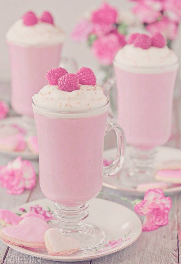Refreshing Pink Pastel Milkshake Wallpaper