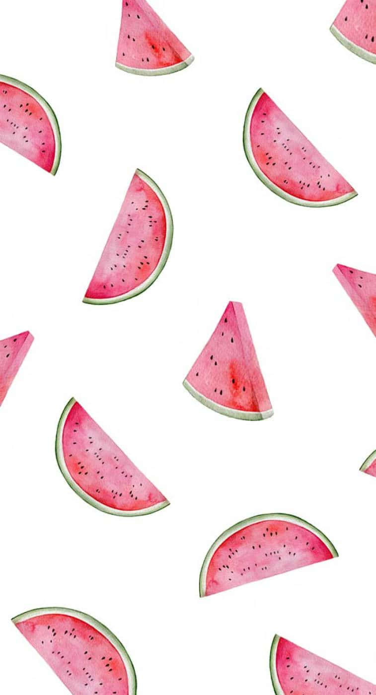 Refreshing Summer Vibes With This Colorful Watermelon-inspired Iphone. Wallpaper