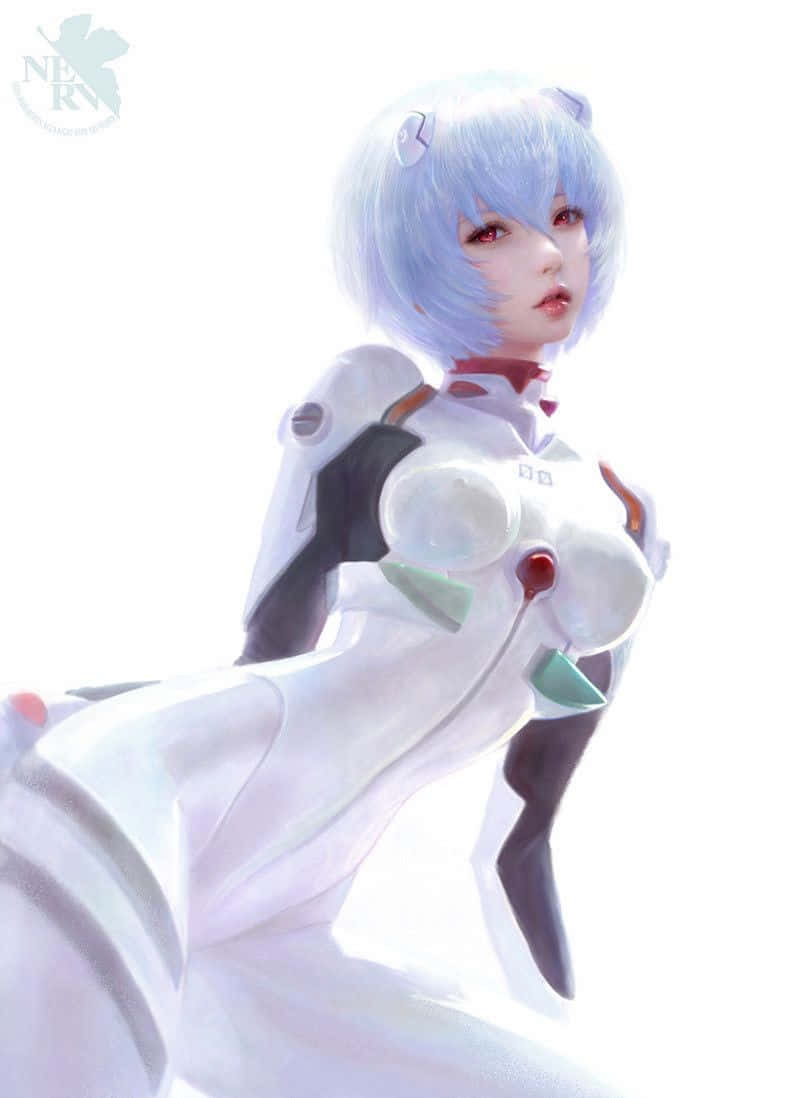 Rei Ayanami In Deep Thought Wallpaper