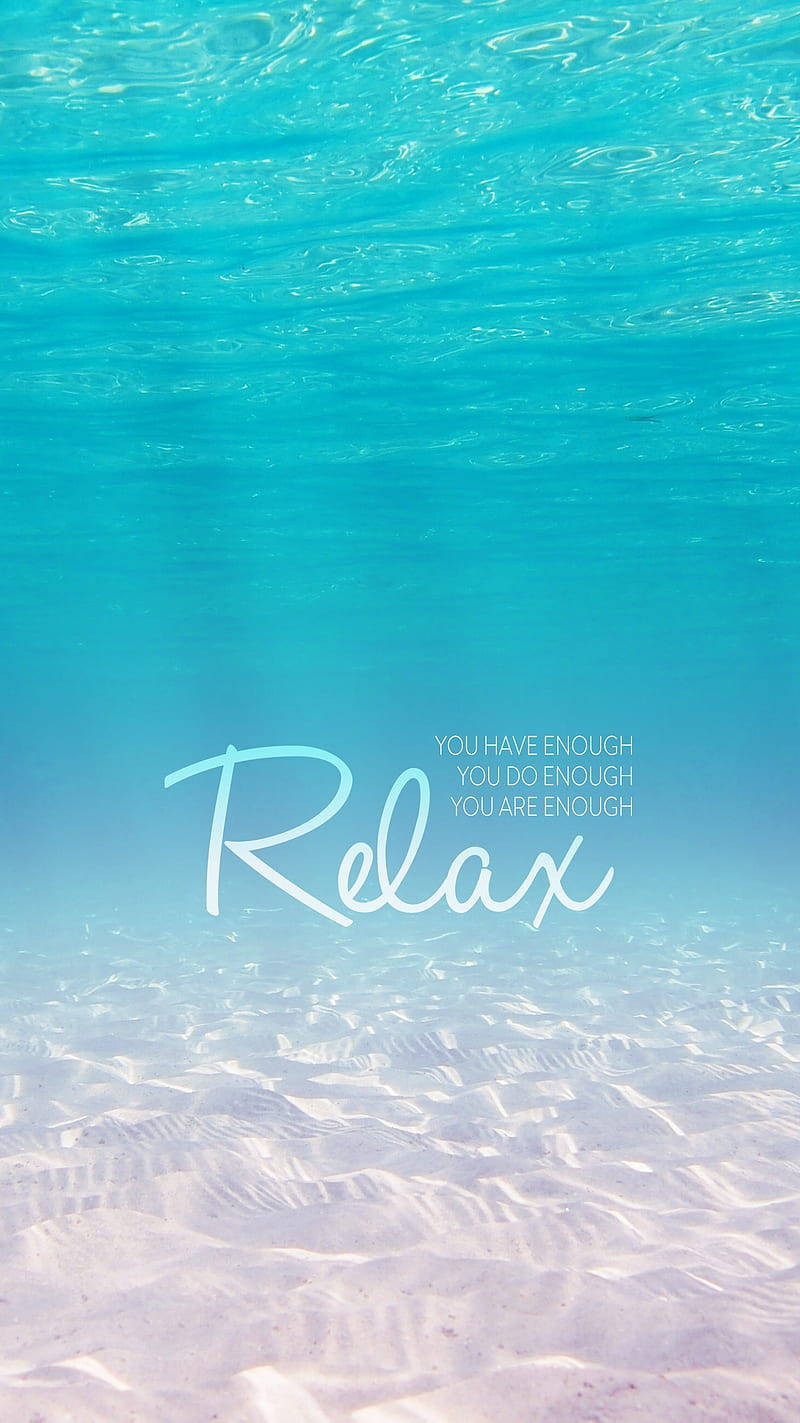 Relax Underwater View Motivational Mobile Wallpaper