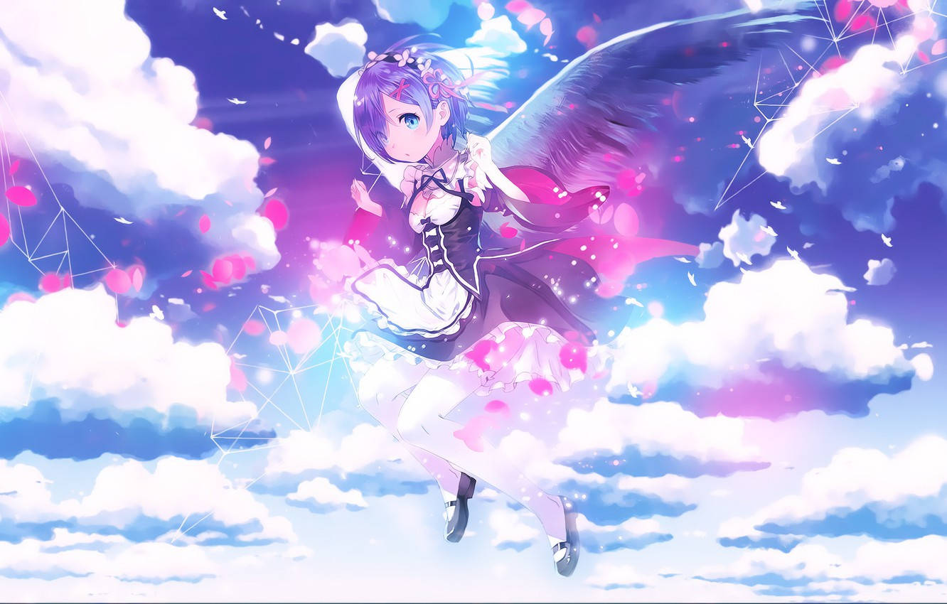 Rem Aesthetic Anime Art Desktop Wallpaper