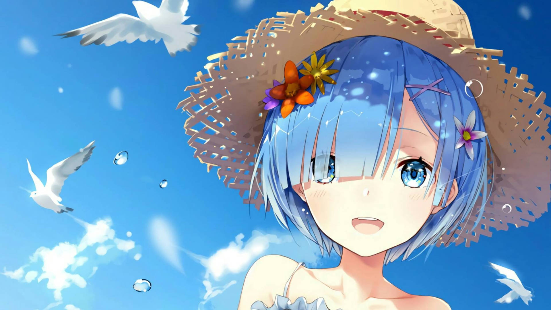 Live wallpaper Rem is so beautiful to this music 4k / download to desktop