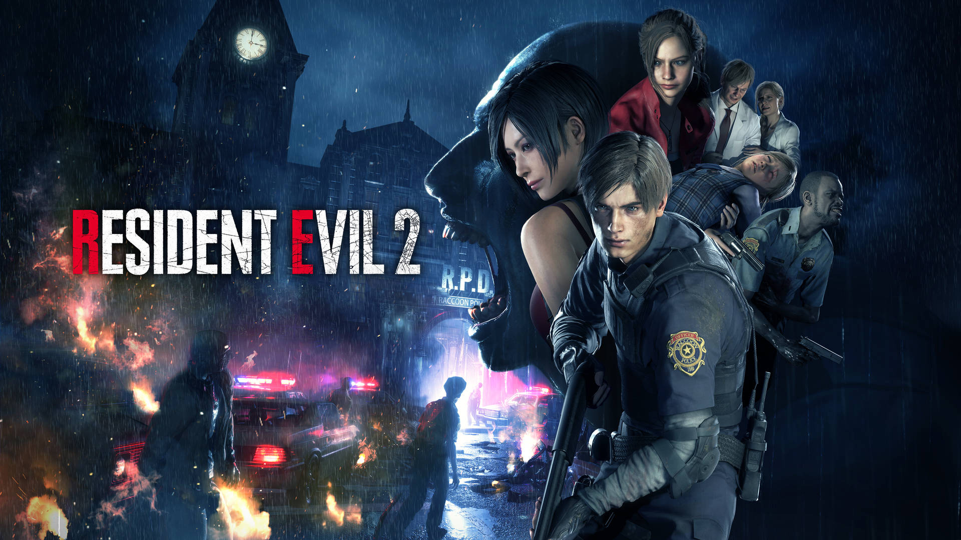 Download free Resident Evil 2 Game Cover Rpd Fire Wallpaper -  MrWallpaper.com