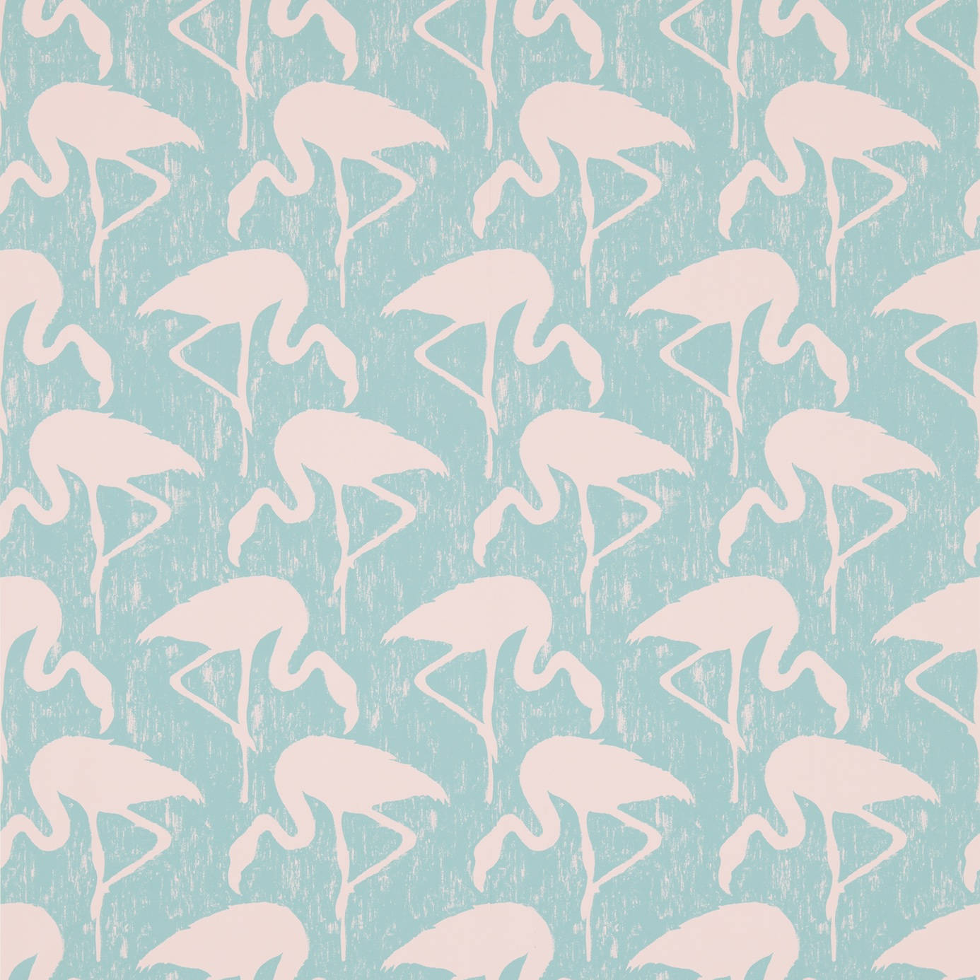 Retro Flamingo Pattern Wallpaper