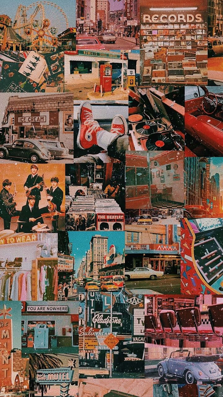 Retro Sixties' Style Meets Modern-day Design In This Vintage 60s Wallpaper Wallpaper