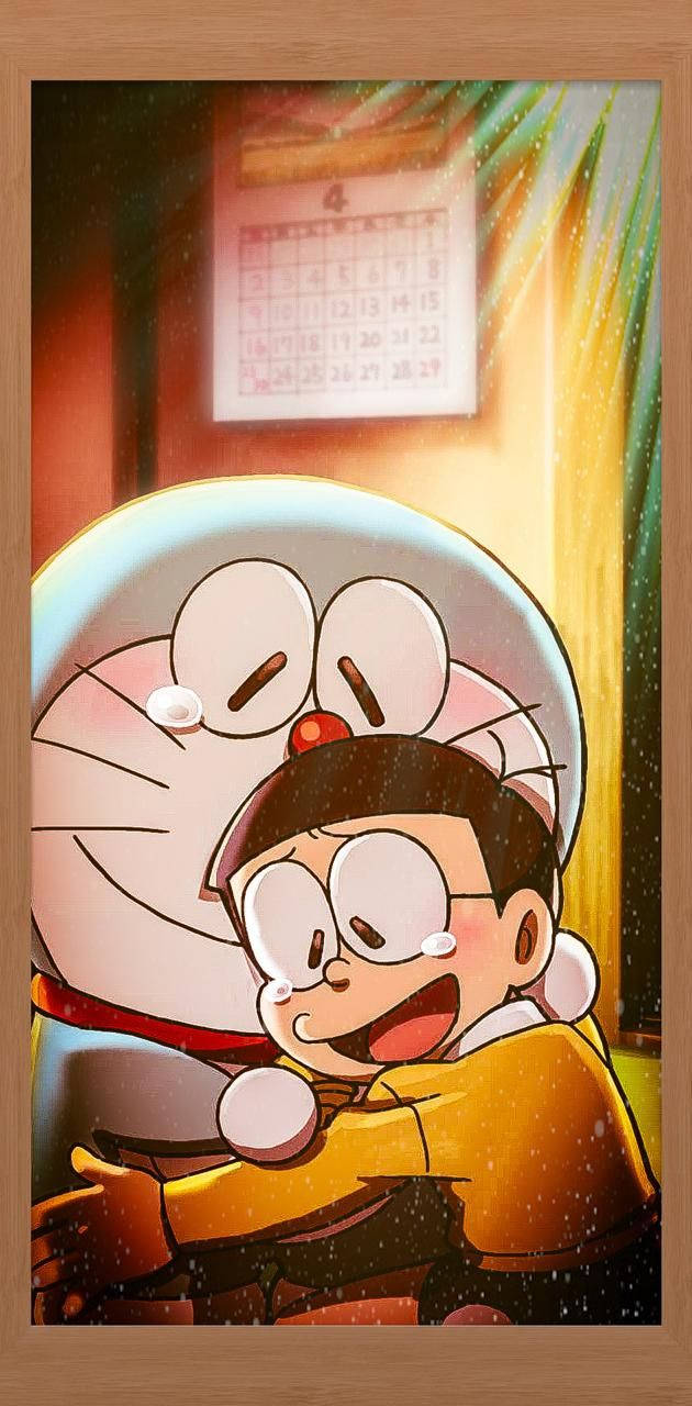 Reunited Nobita And Doraemon Wallpaper