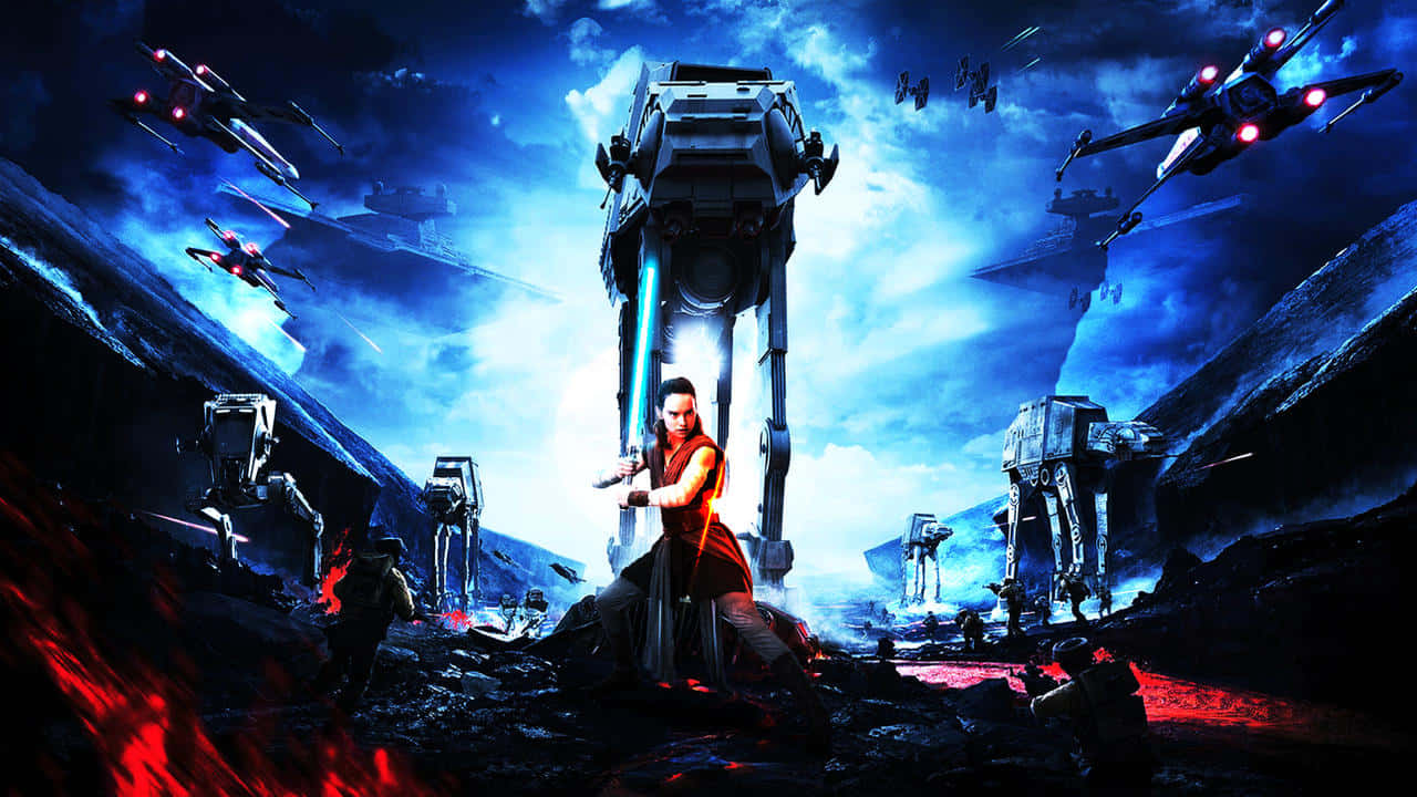 Rey, The Powerful Female Hero Of Star Wars Wallpaper