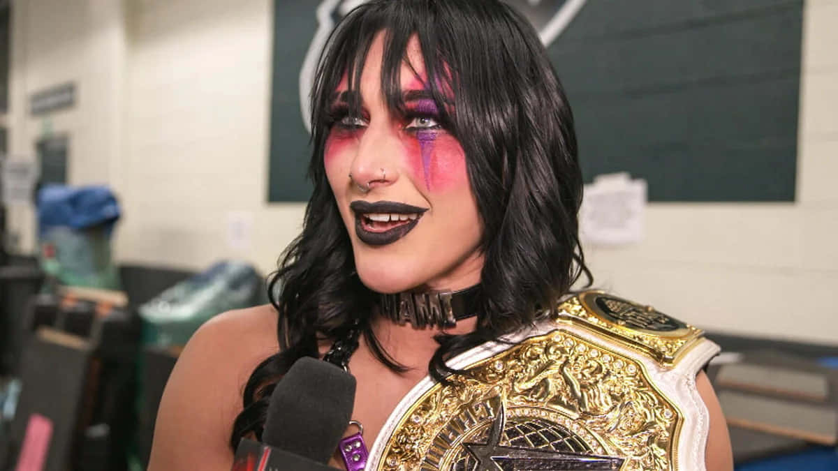 Rhea Ripley Champion Interview Wallpaper