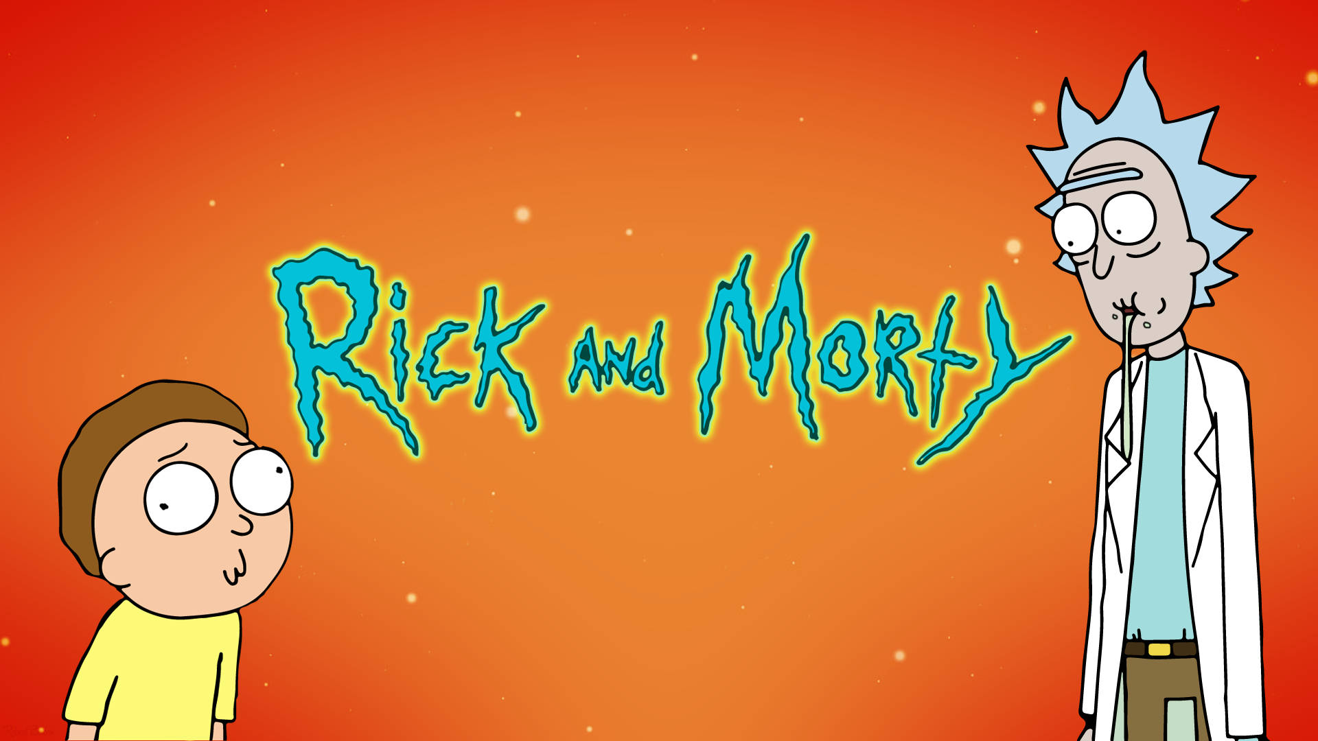 Rick And Morty Orange Digital Art Wallpaper