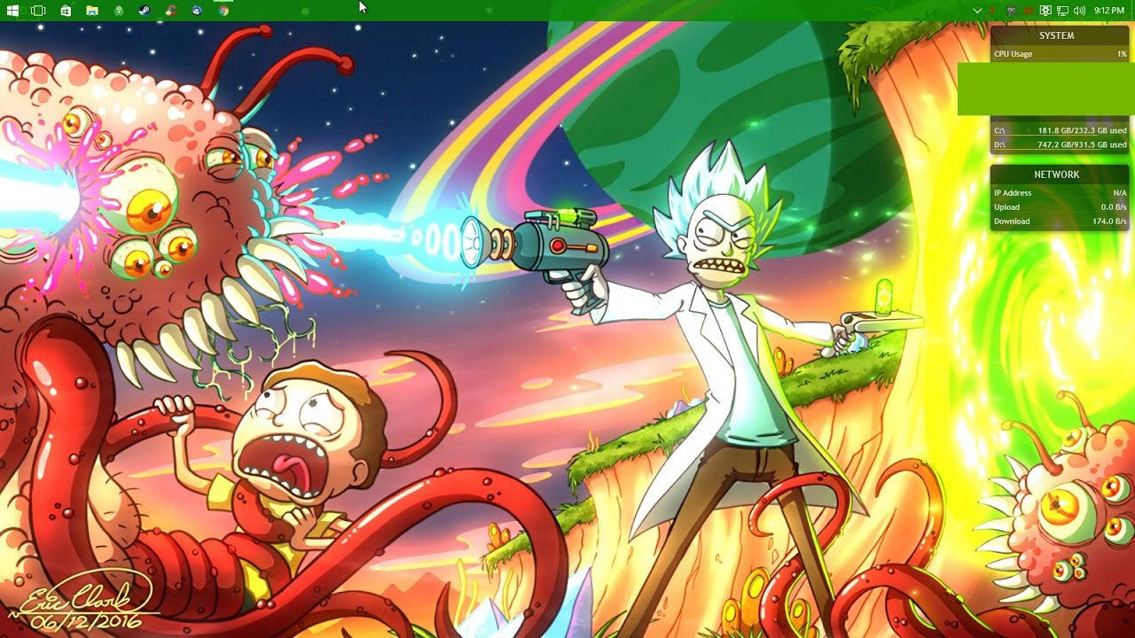Rick And Morty Outer Space Wallpaper