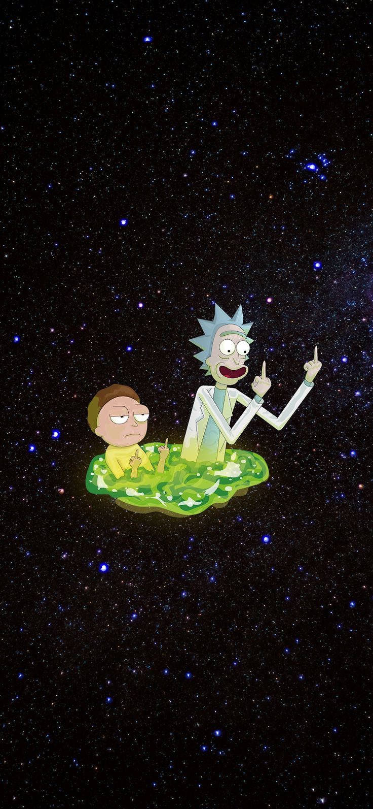 Rick And Morty Phone Portal Stars Wallpaper