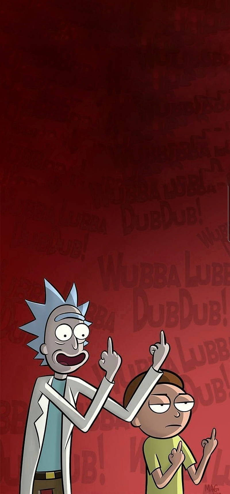 Rick And Morty Phone Red Wubba Wallpaper
