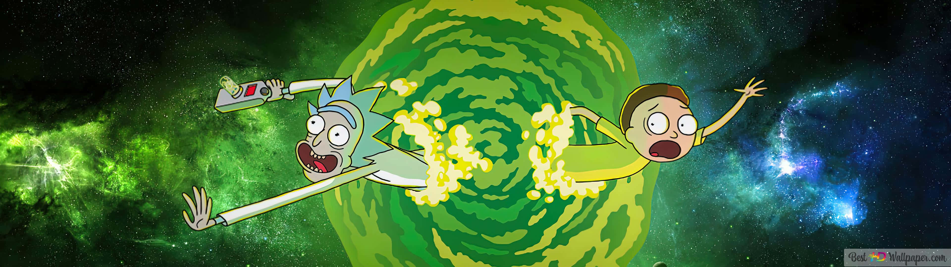 Rick And Morty Portal Space Wallpaper