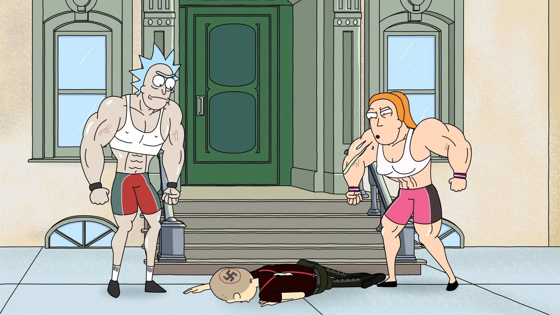 Rick And Morty Wrestle Wallpaper
