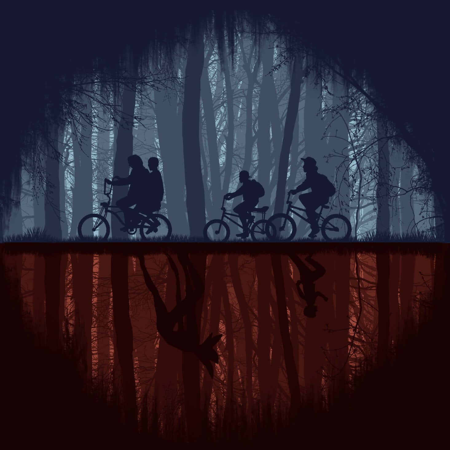 Ride The Roads Of Hawkins With Eleven In Stranger Things Wallpaper