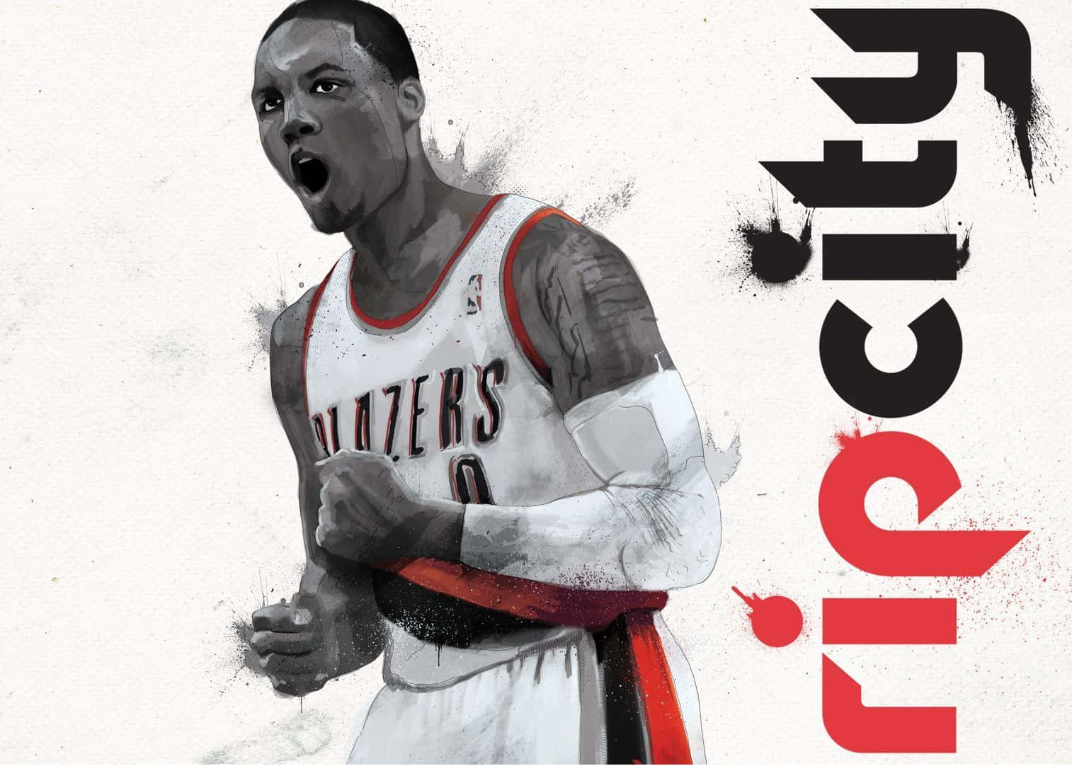 Rip City Basketball Artwork Wallpaper