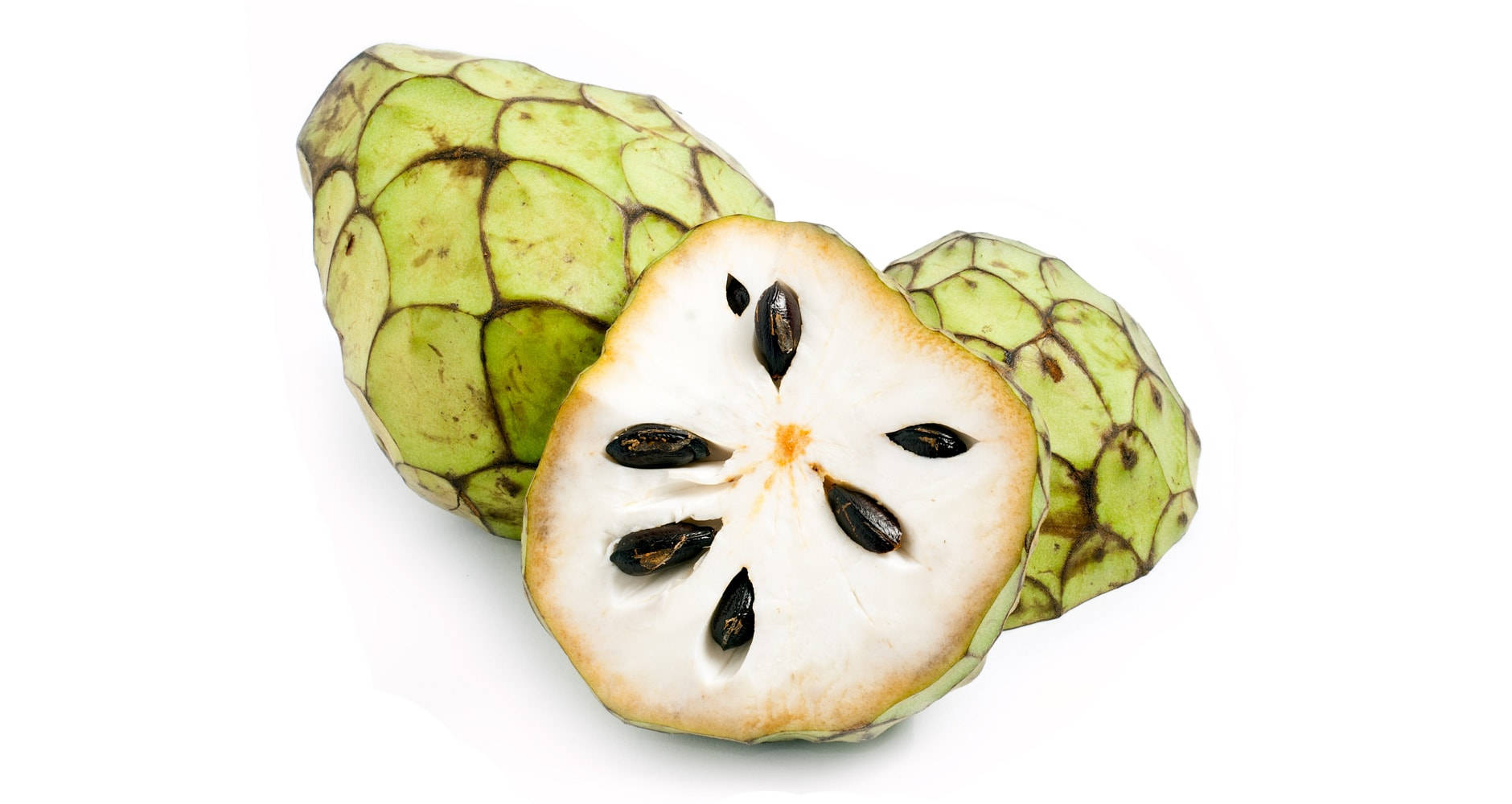 Ripe Cherimoya With Black Seeds Wallpaper