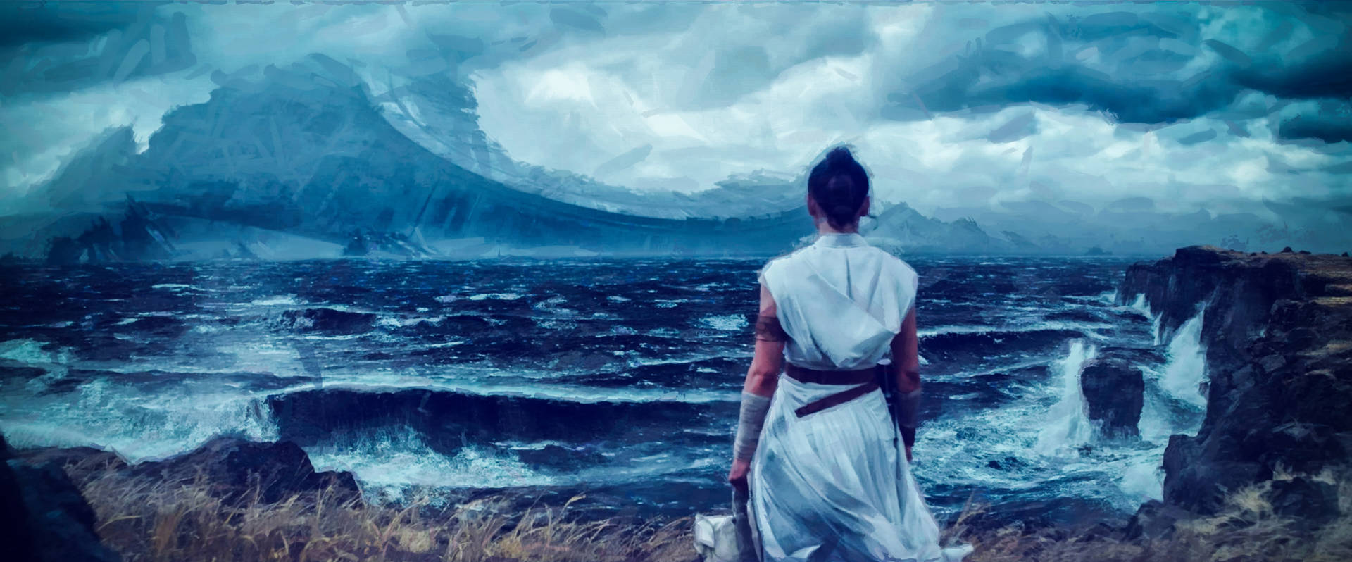 Download free Rise Of Skywalker Rey Near Ocean Wallpaper - MrWallpaper.com