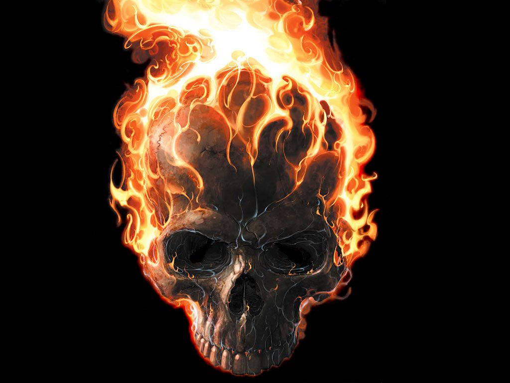 Roaring Fire And Stark Skull - The Visuals Of Ghost Rider Wallpaper