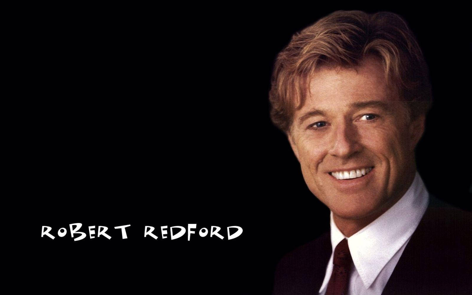 Robert Redford Name Black Background Wallpaper
