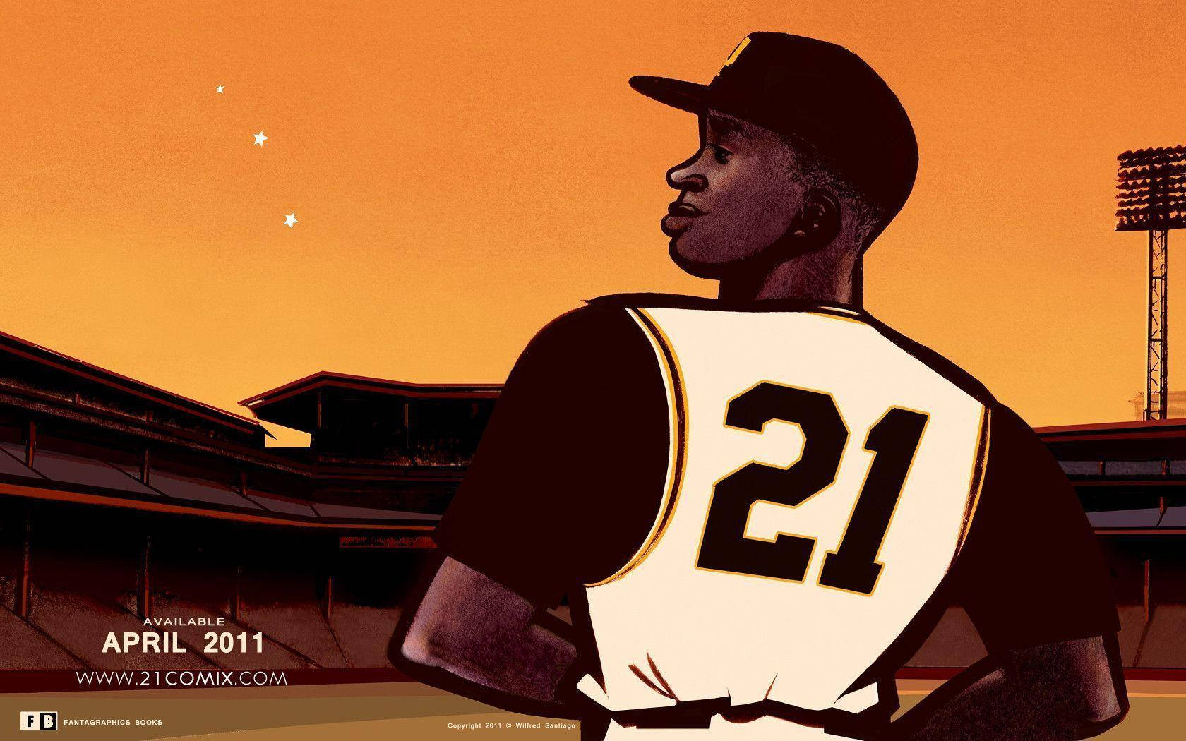 Roberto Clemente - Iconic Comic Vector Design Wallpaper