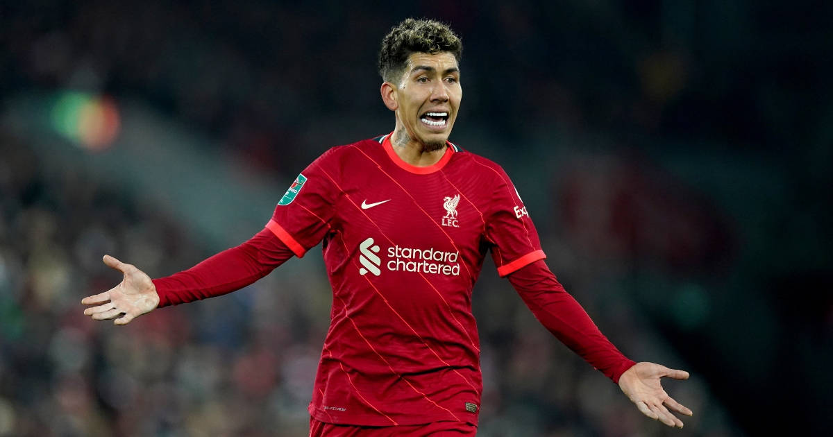 Roberto Firmino Revealing An Intense Reaction During A Match Wallpaper