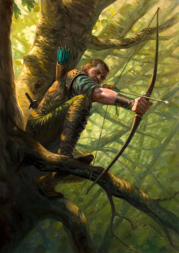 Robin Hood On Tree Painting Wallpaper