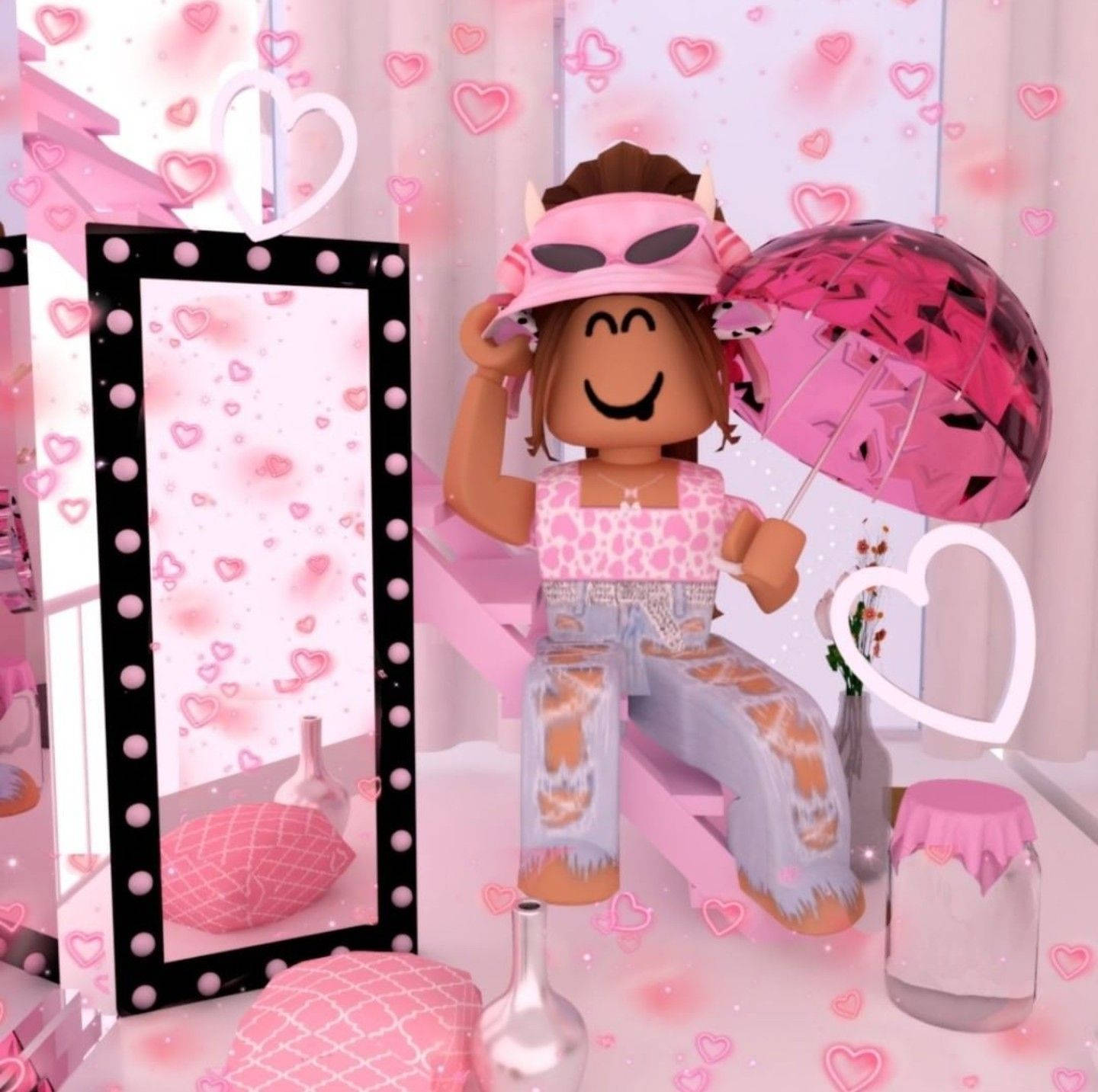 Roblox Avatar Pink Wallpaper