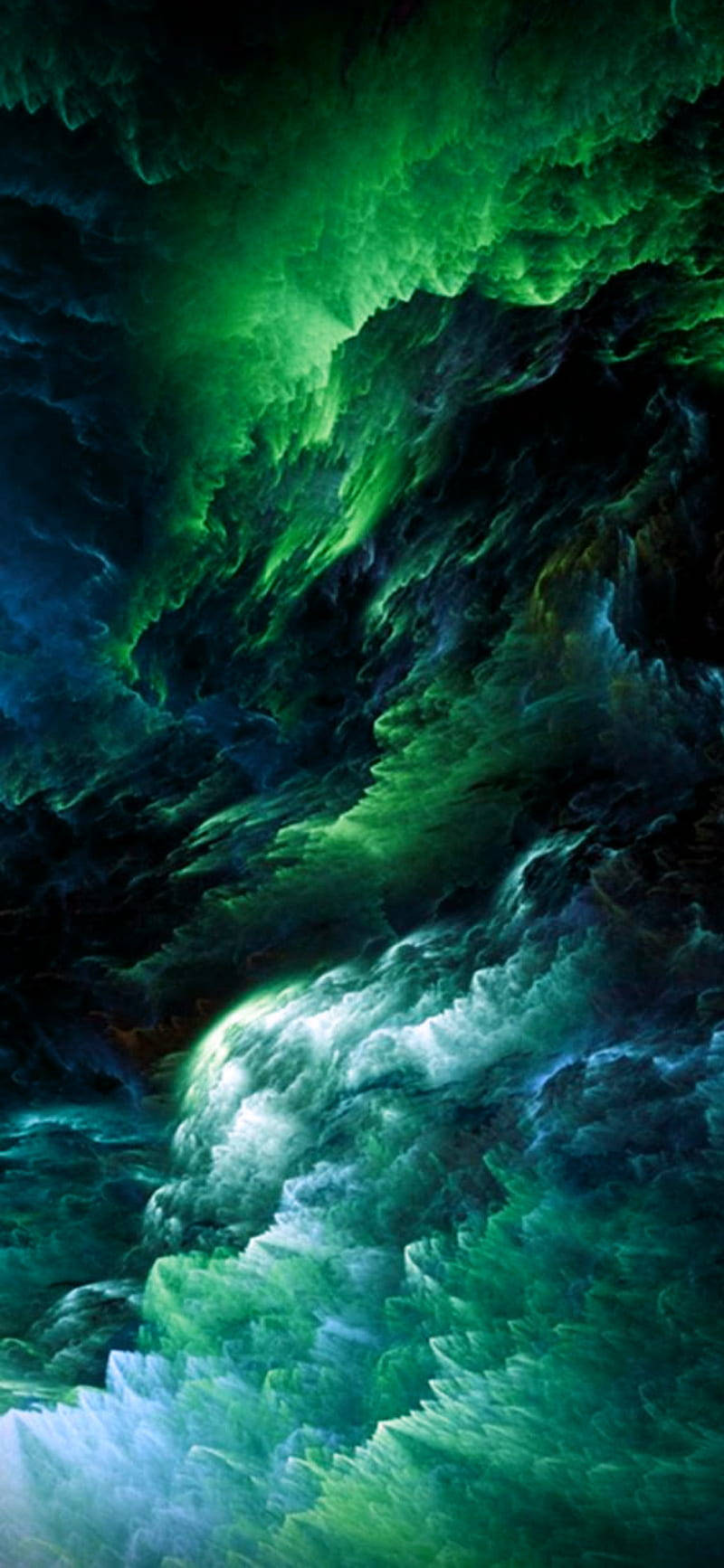 Rock And Crystal Formations Green Iphone Wallpaper