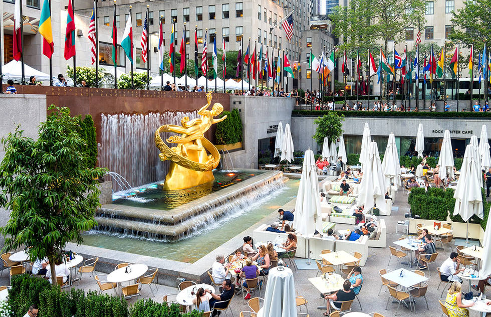 Rockefeller Center Prometheus Sculpture Wallpaper