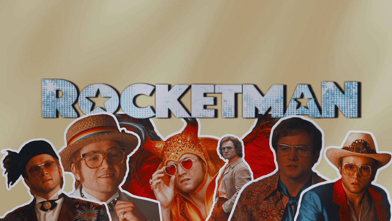 Rocketman Vintage Retro Style Wallpaper