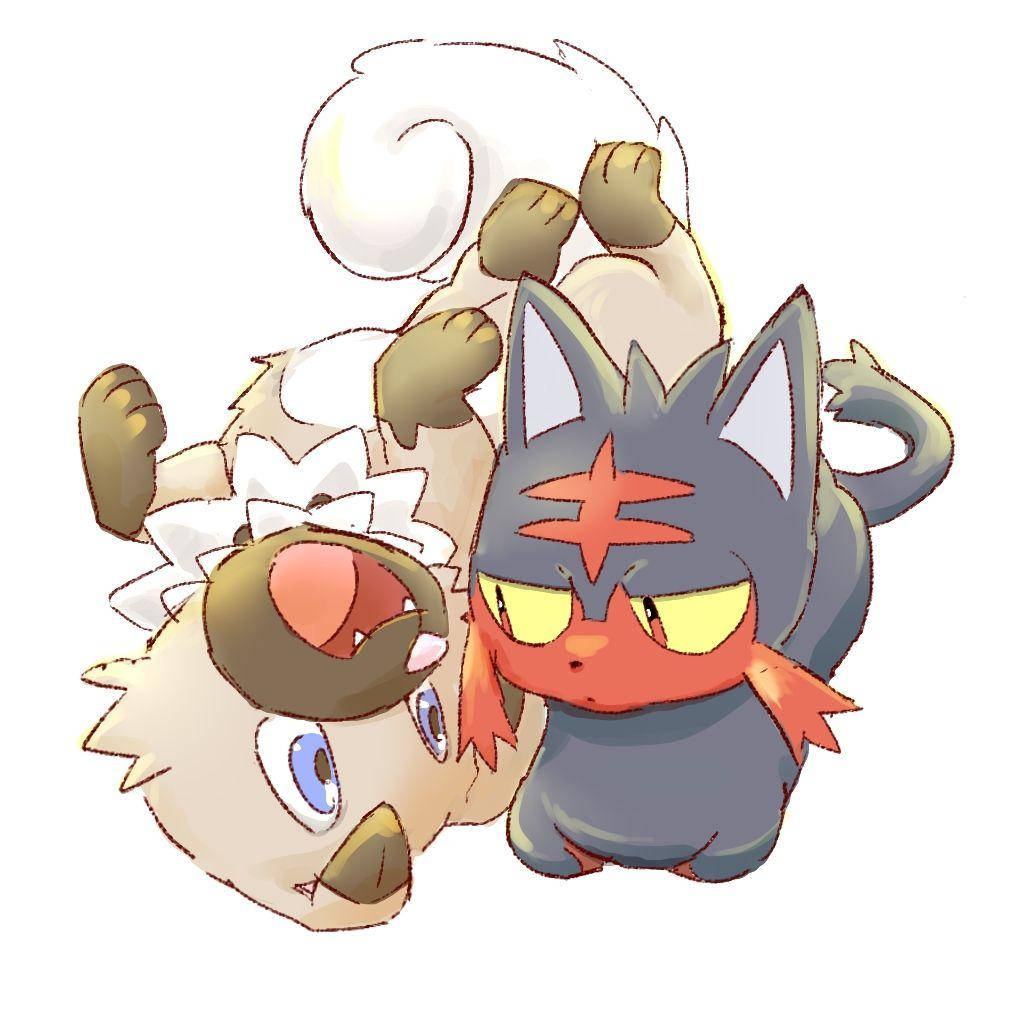 Rockruff And Litten Wallpaper