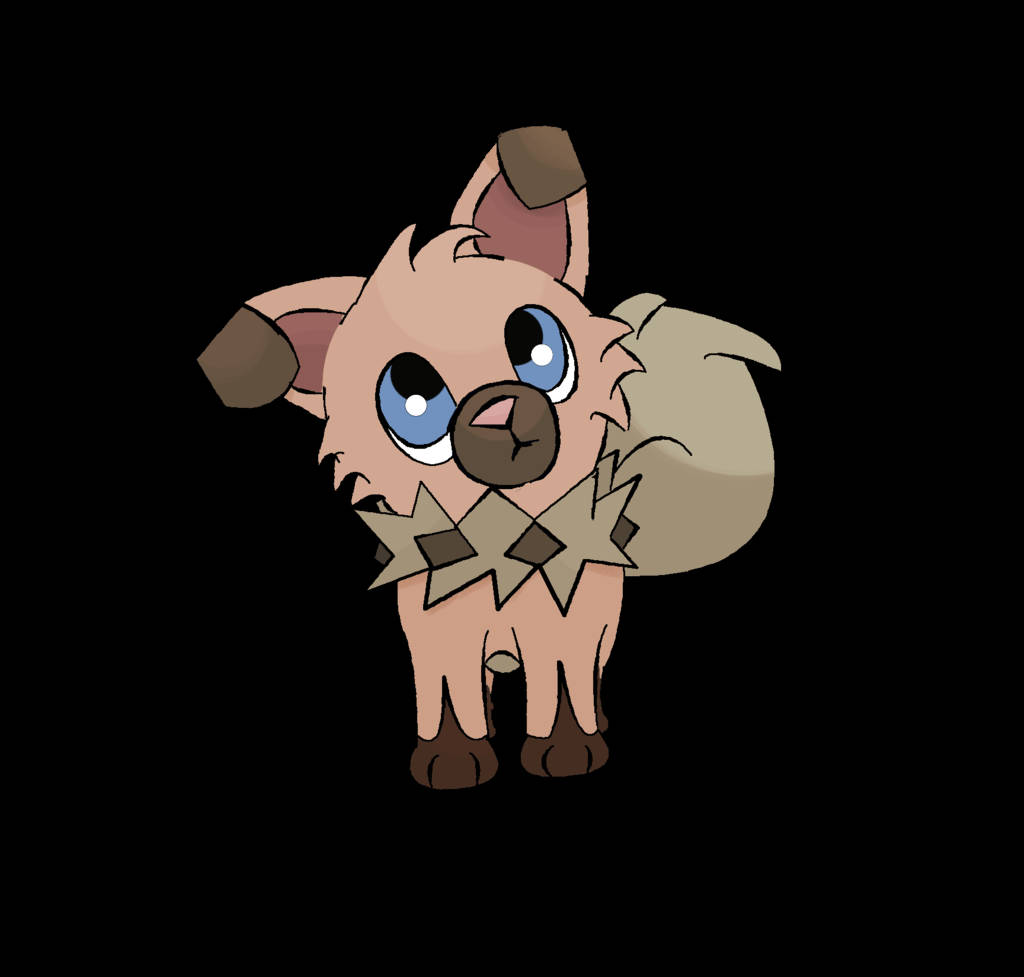 Rockruff Thinking Deeply Wallpaper