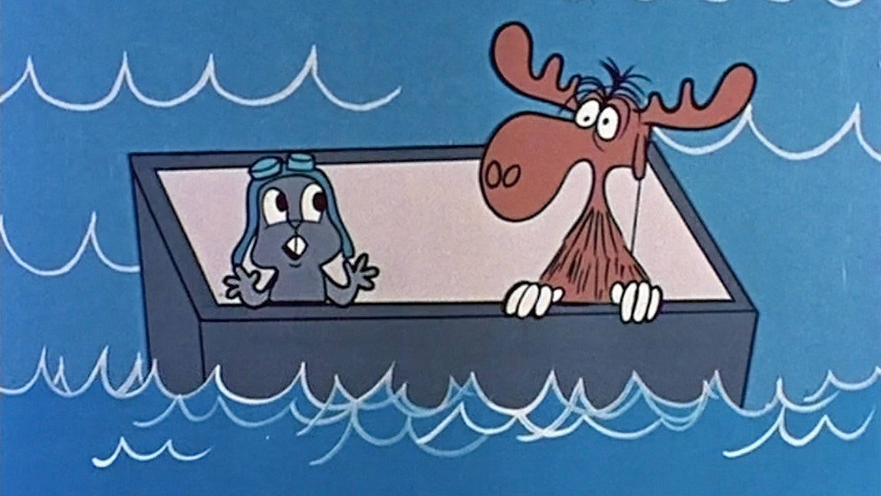 Rocky And Bullwinkle In A Box Wallpaper