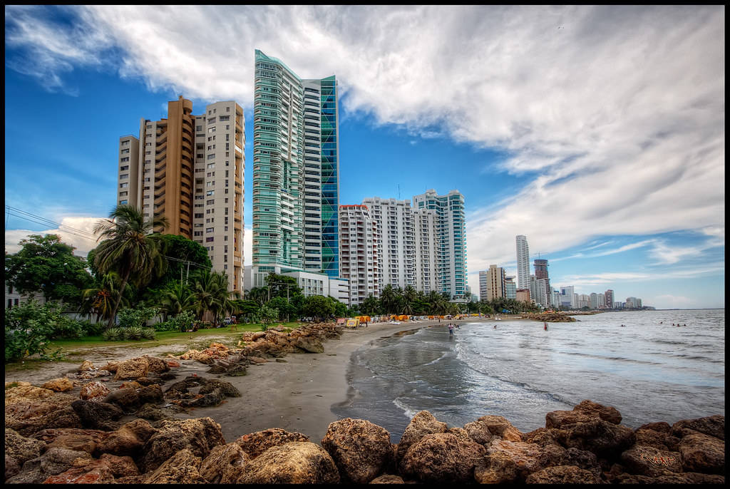 Rocky Beach In Cartagena Colombia Wallpaper