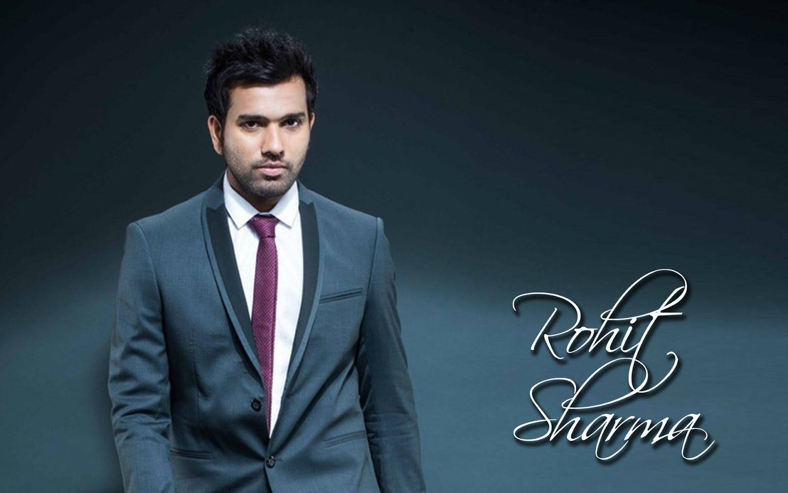 Rohit Sharma Young Look Wallpaper