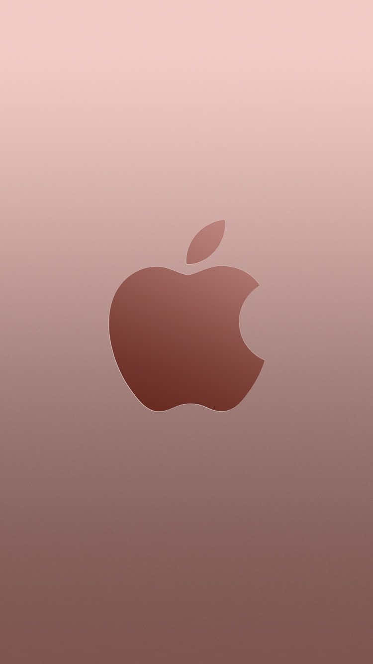 Rose Gold Iphone 5 Big Apple Logo Wallpaper