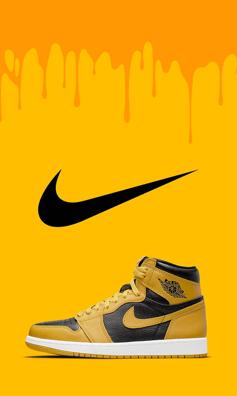 Roty Gold Nike Air Jordan 1 Wallpaper
