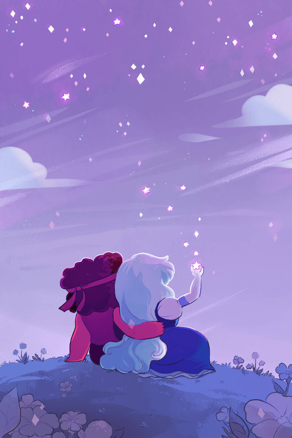 Ruby And Sapphire Steven Universe Ipad Wallpaper