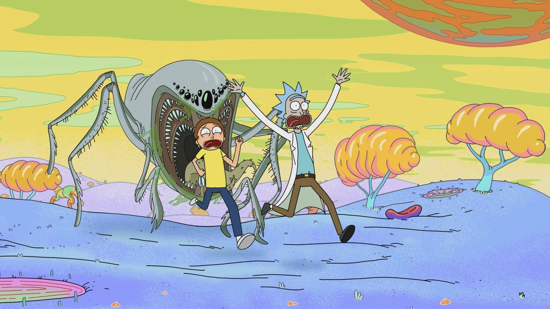 Running Rick And Morty Wallpaper