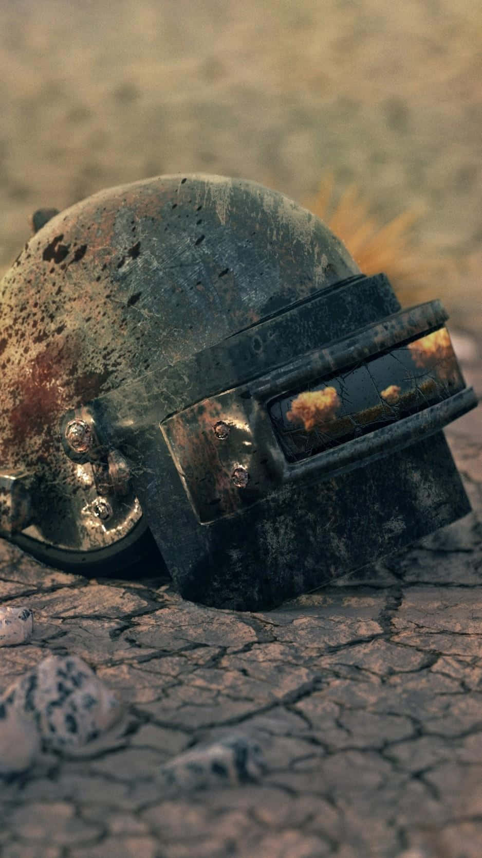 Rusty Helmet Pubg Iphone Wallpaper