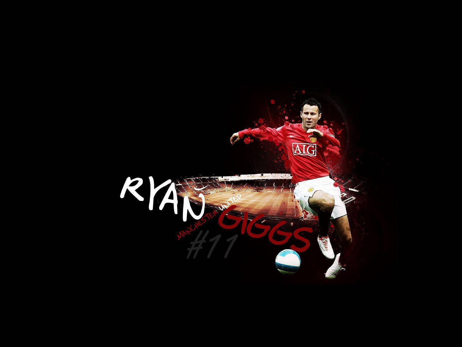 Ryan Giggs Football Black Wallpaper