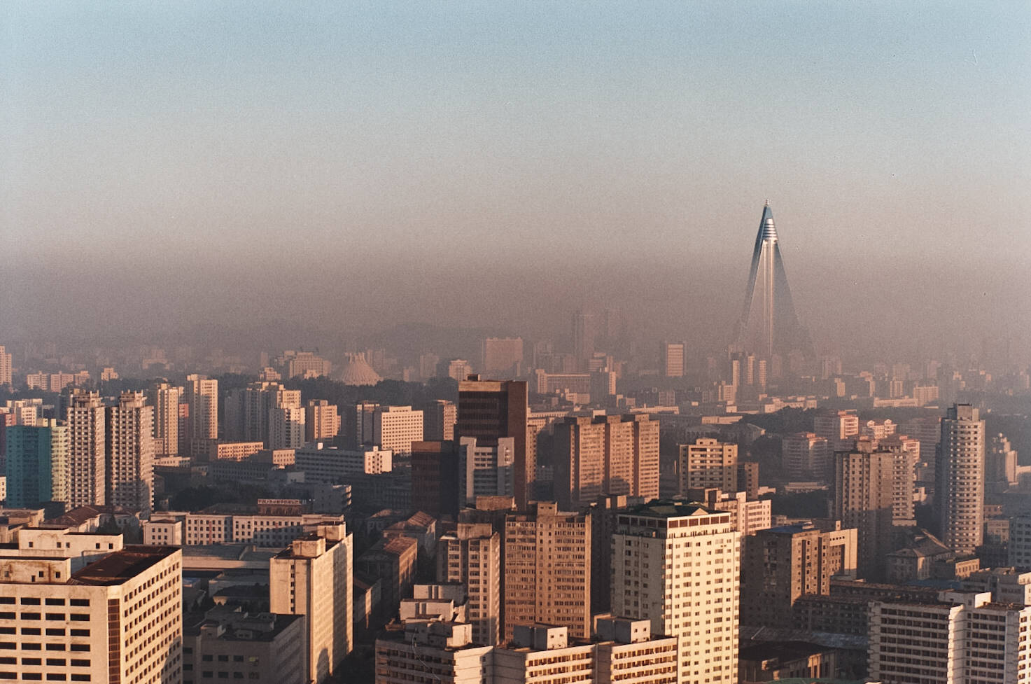 Ryugyong Hotel Pyongyang From Afar Wallpaper