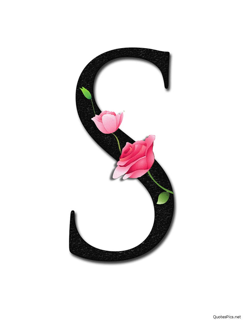 S With Flowers Wallpaper