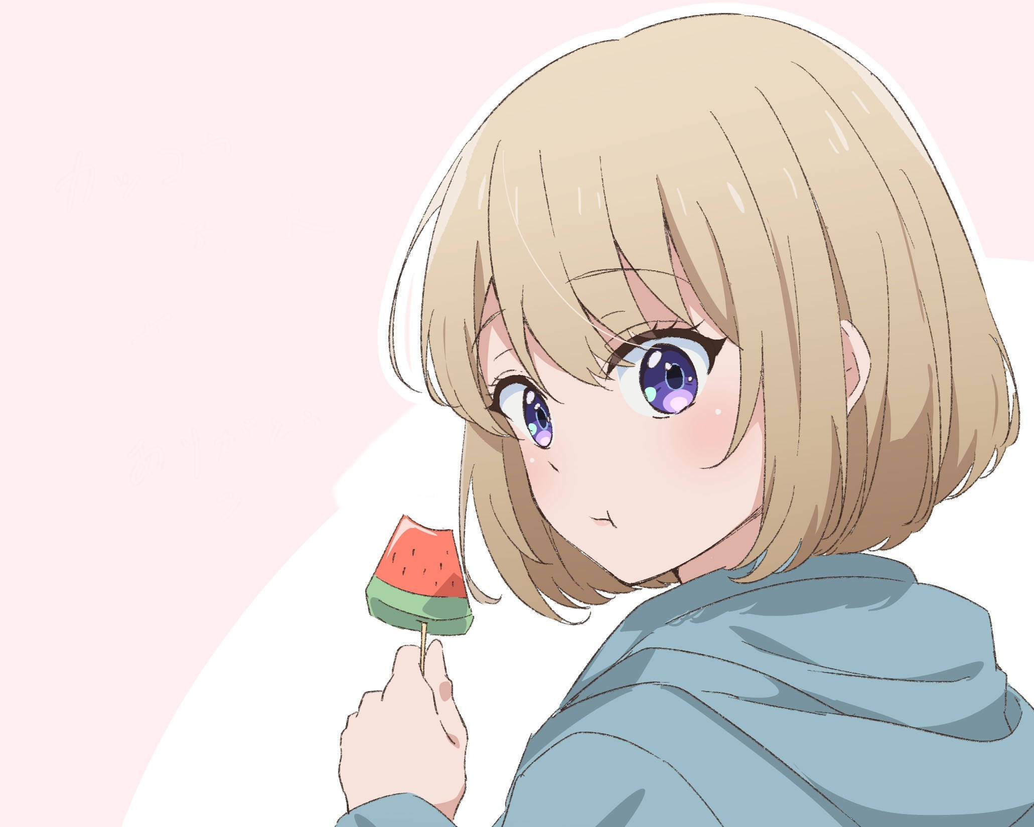 Sachi From A Couple Of Cuckoos Enjoying Strawberries Wallpaper