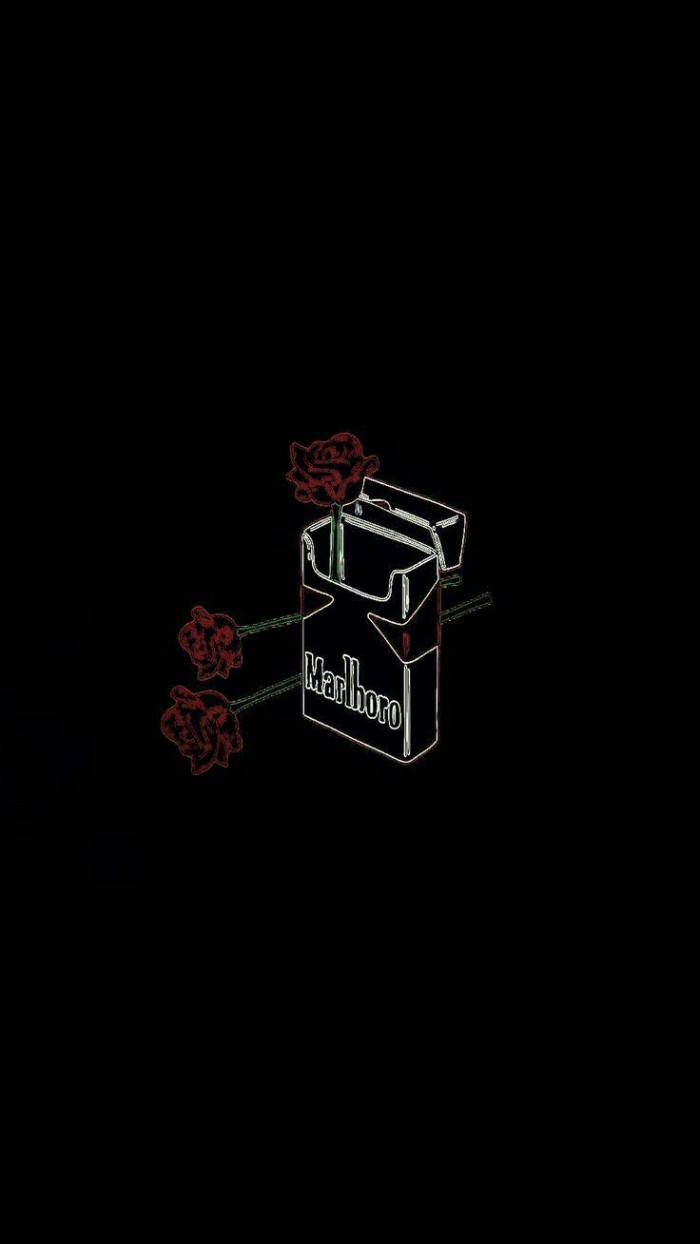 Sad Cigarettes & Roses Iphone Wallpaper