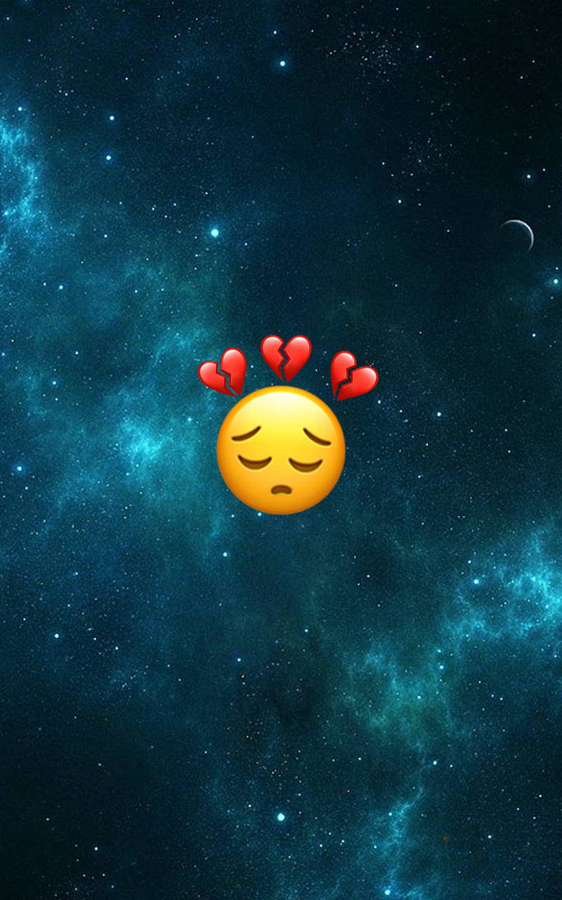Sad Emoji Broken Hearts Wallpaper