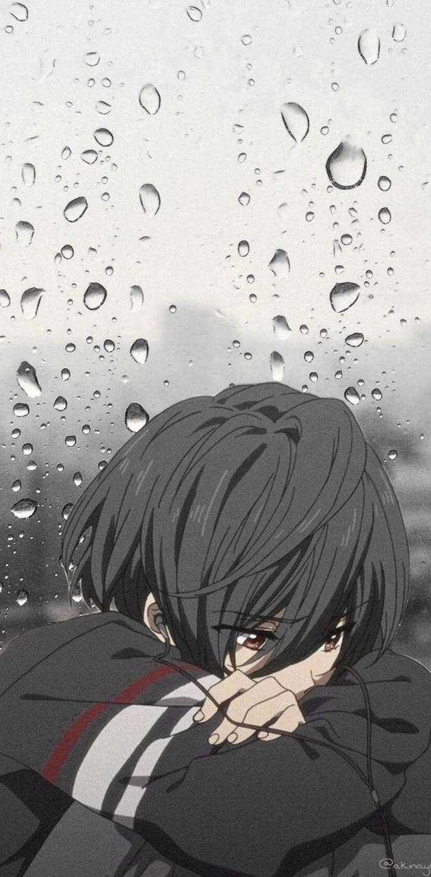 Sad Ikuya Alone Boy Anime Wallpaper